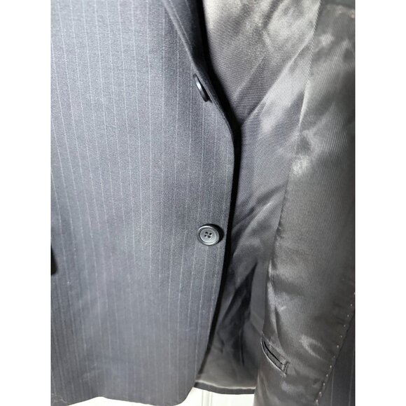 Ponto Uomo Charcoal Gray Pinstripe 100% Wool Mens Suit Jacket Blazer 54R NWT - Picture 14 of 14